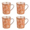 ALIYA Coffret Mugs Grès Orange TABLE PASSION 30cl - Les 4 -Élégance Bar Soldes aliya coffret mugs gres orange table passion 30cl les 4