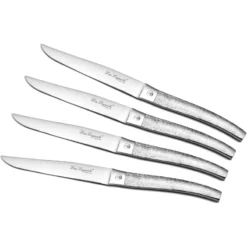 ALPHONSE Coffret En Bois Palette De 4 Couteaux à Steak Acier Manche écorce LOU LAGUIOLE -Élégance Bar Soldes alphonse coffret en bois palette de 4 couteaux a steak acier manche ecorce lou laguiole 4