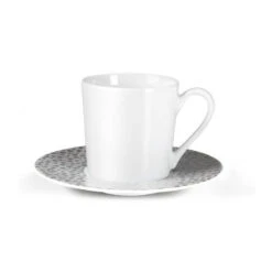 BAGHERA Paire Tasse Café Médard De NOBLAT Pocelaine Décor Platinum - Les 6 -Élégance Bar Soldes baghera paire tasse cafe medard de noblat pocelaine decor platinum les 6 3