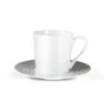 BAGHERA Paire Tasse THE Médard De NOBLAT Pocelaine Décor Platinum - Les 6 -Élégance Bar Soldes baghera paire tasse the medard de noblat pocelaine decor platinum les 6