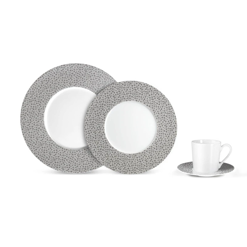 BAGHERA Paire Tasse THE Médard De NOBLAT Pocelaine Décor Platinum - Les 6 6 BAGHERA Paire Tasse THE Médard De NOBLAT Pocelaine Décor Platinum - Les 6 – Image 4