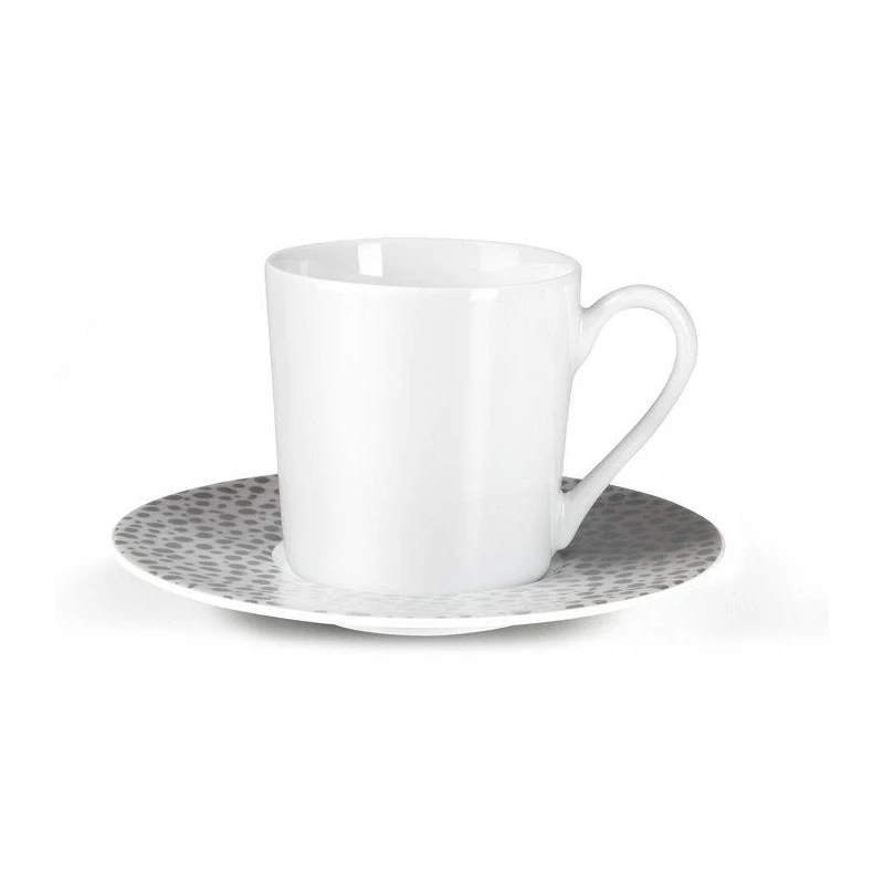 BAGHERA Paire Tasse THE Médard De NOBLAT Pocelaine Décor Platinum - Les 6 3 BAGHERA Paire Tasse THE Médard De NOBLAT Pocelaine Décor Platinum - Les 6