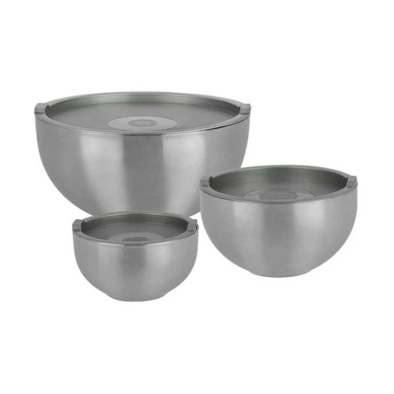 Bol Saladier Double Paroi En Acier Inoxydable + Couvercle GSW D22 4 Bol Saladier Double Paroi En Acier Inoxydable + Couvercle GSW D22 – Image 2