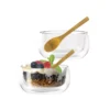 Bols à Double Paroi NUTS Avec Cuillère En Bambou Lot De 2 -Élégance Bar Soldes bols a double paroi nuts avec cuillere en bambou lot de 2 nvs