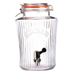 Bonbonne En Verre Strié Avec Robinet Jus Punch Rhum Arrangé KILNER 5 L SC -Élégance Bar Soldes bonbonne en verre strie avec robinet jus punch rhum arrange kilner 5 l 3