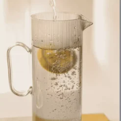 Carafe à Eau En Verre Borosilicate Doré 1.2 L -Élégance Bar Soldes carafe a eau en verre borosilicate dore 1 2 l 7