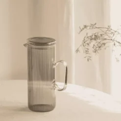 Carafe à Eau En Verre Borosilicate Doré 1.2 L -Élégance Bar Soldes carafe a eau en verre borosilicate dore 1 2 l 9