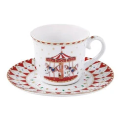 EASY LIFE CHRISTMAS WONDERLAND Coffret Tasse à Thé Porcelaine Décor Noël 200 Ml -Élégance Bar Soldes christmas wonderland coffret tasse a the porcelaine decor noel 200 ml 3
