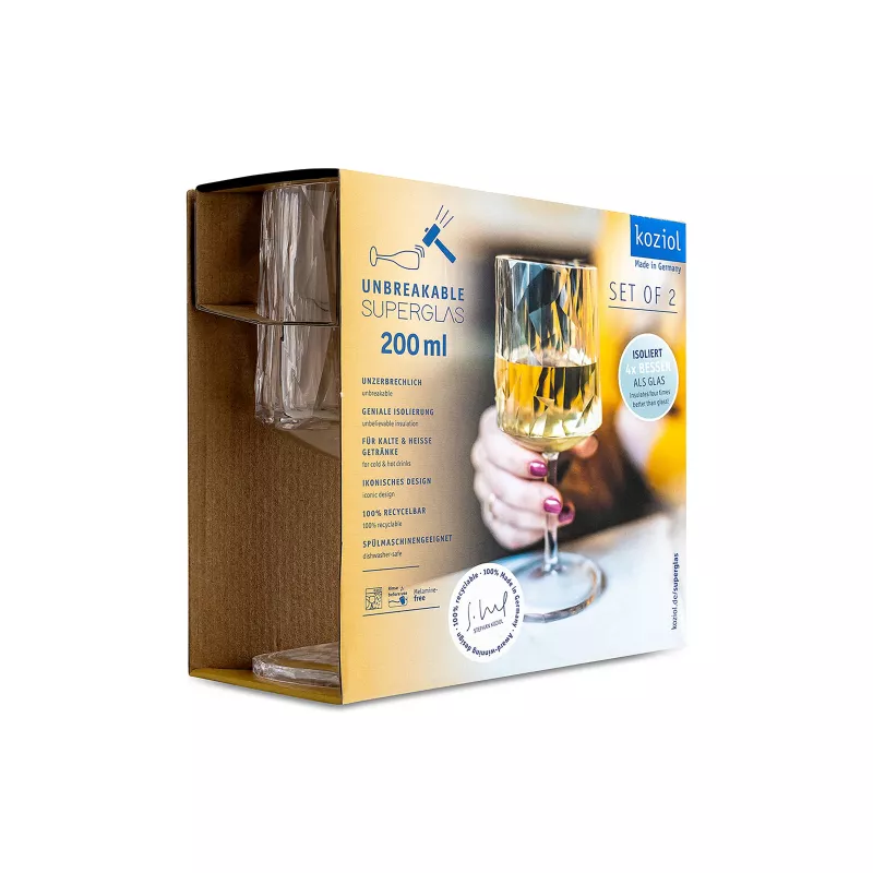 Koziol Club N°9 Verre à Pied 200 Ml Polycarbonate Kosiol Set De 2 5 Koziol Club N°9 Verre à Pied 200 Ml Polycarbonate Kosiol Set De 2 – Image 3