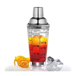Cilio Coffret Apéritif Shaker Doseur Verre Mélangeur Inox -Élégance Bar Soldes coffret aperitif shaker doseur verre melangeur inox 9