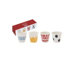 EASY LIFE Coffret De 4 Gobelets à Café 6 Cl Rouge -Élégance Bar Soldes coffret de 4 gobelets a cafe 6 cl rouge p 1