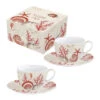 EASY LIFE CORAL REEF Coffret 2 Tasses à Café 11 Cl En Porcelaine -Élégance Bar Soldes coral reef coffret 2 tasses a cafe 11 cl en porcelaine p