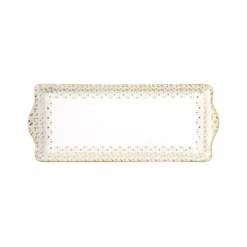 EASY LIFE FESTIVE Plat à Cake 35x15 Cm En Porcelaine