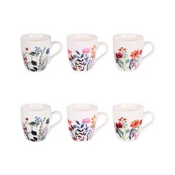 FLOR Coffret Tasse Thé Café En Porcelaine 23 Cl TABLE PASSION - Les 6 -Élégance Bar Soldes flor coffret tasse the cafe en porcelaine 23 cl table passion les 6 2