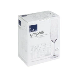 GRAPHIK Flûte 19 Cl En Verre Gravé Les 6 -Élégance Bar Soldes graphik flute 19 cl en verre grave les 6 3