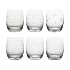 GRAPHIK Gobelet Verre Gravé 30 Cl - Les 6 -Élégance Bar Soldes graphik gobelet verre grave 30 cl les 6 2