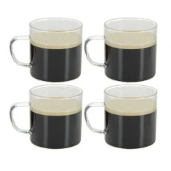 HELYA Tasse Thé Café 25 Cl Verre Borosilicate OGO - Les 4 -Élégance Bar Soldes helya tasse the cafe 25 cl verre borosilicate ogo les 4 9