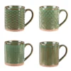 JASPE Coffret Mugs Porcelaine Vert TABLE PASSION 30cl - Les 4 -Élégance Bar Soldes jaspe coffret mugs gres vert table passion 30cl les 4