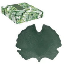 EASY LIFE MADAGASCAR Plat De Service Porcelaine L35 X 29 Feuille Ginko Vert SC -Élégance Bar Soldes madagascar plat de service porcelaine l35 x 29 feuille ginko vert sc 1