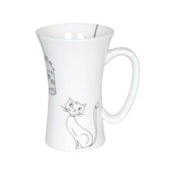 MEGA MUG Porcelaine Könitz Chat Et Oiseau 63cl