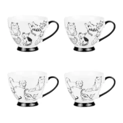 MISTIGRIS Coffret Tasses En Porcelaine TABLE PASSION 20cl - Les 4 -Élégance Bar Soldes mistigris coffret tasses en porcelaine table passion 20cl les 4 3