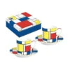EASY LIFE MONDRIAN Coffret Paire Tasse Café Expresso Porcelaine EASYLIFE - Les 2 -Élégance Bar Soldes mondrian coffret paire tasse cafe expresso porcelaine easylife les 2