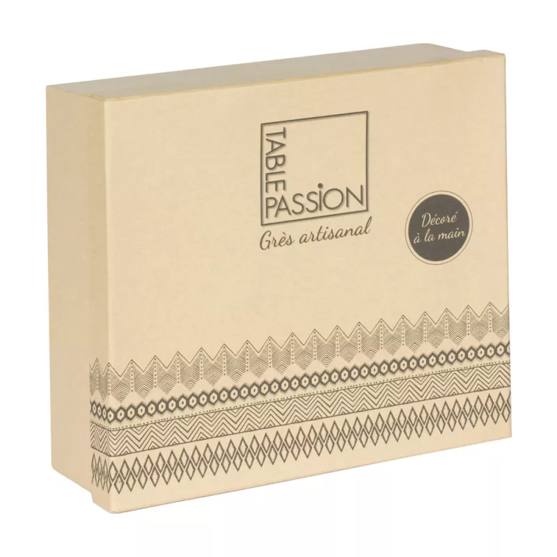 NELSON Coffret Mugs Grès TABLE PASSION 30cl - Les 4 4 NELSON Coffret Mugs Grès TABLE PASSION 30cl - Les 4 – Image 2