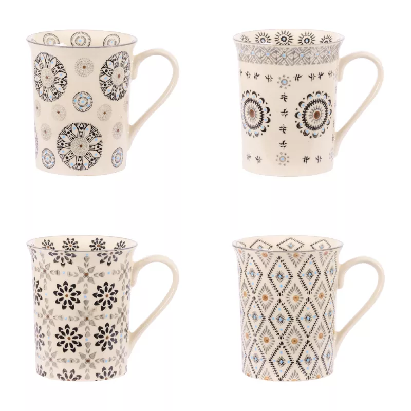 NELSON Coffret Mugs Grès TABLE PASSION 30cl - Les 4 5 NELSON Coffret Mugs Grès TABLE PASSION 30cl - Les 4 – Image 3