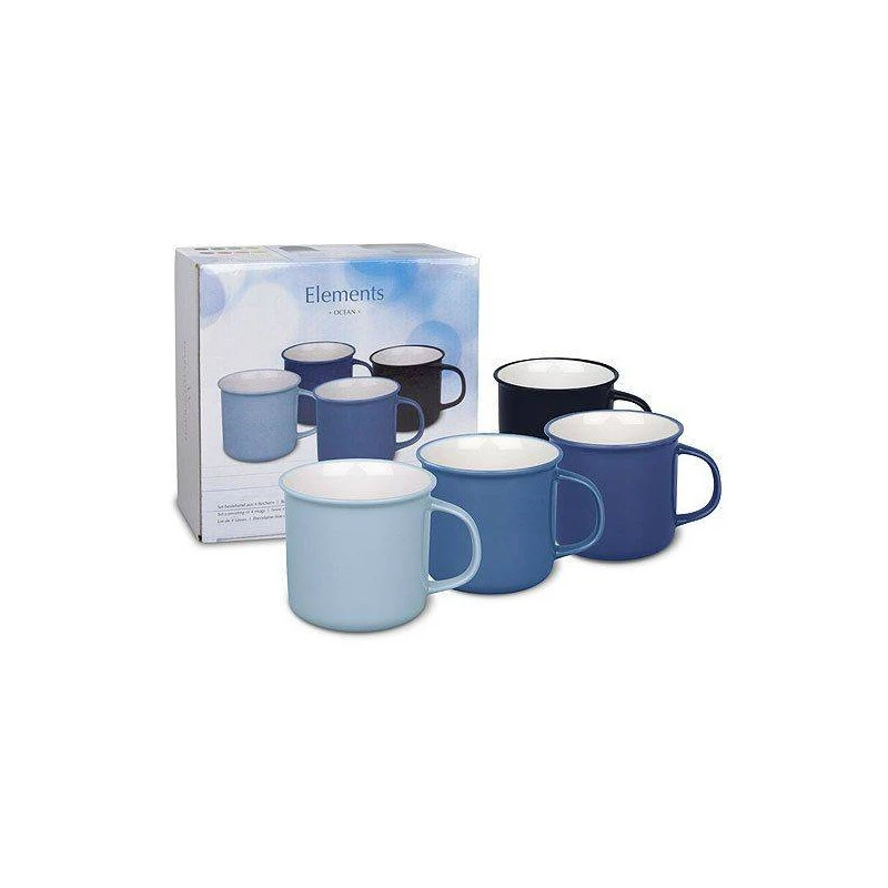 OCEAN Mug En Porcelaine Bleu - Les 4 SC 4 OCEAN Mug En Porcelaine Bleu - Les 4 SC – Image 2