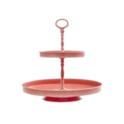 Plat à étagère En Métal Paint H 37 Cm D 36 Cm RICE Corail -Élégance Bar Soldes plat a etagere en metal paint h 37 cm d 36 cm rice corail nvs 2