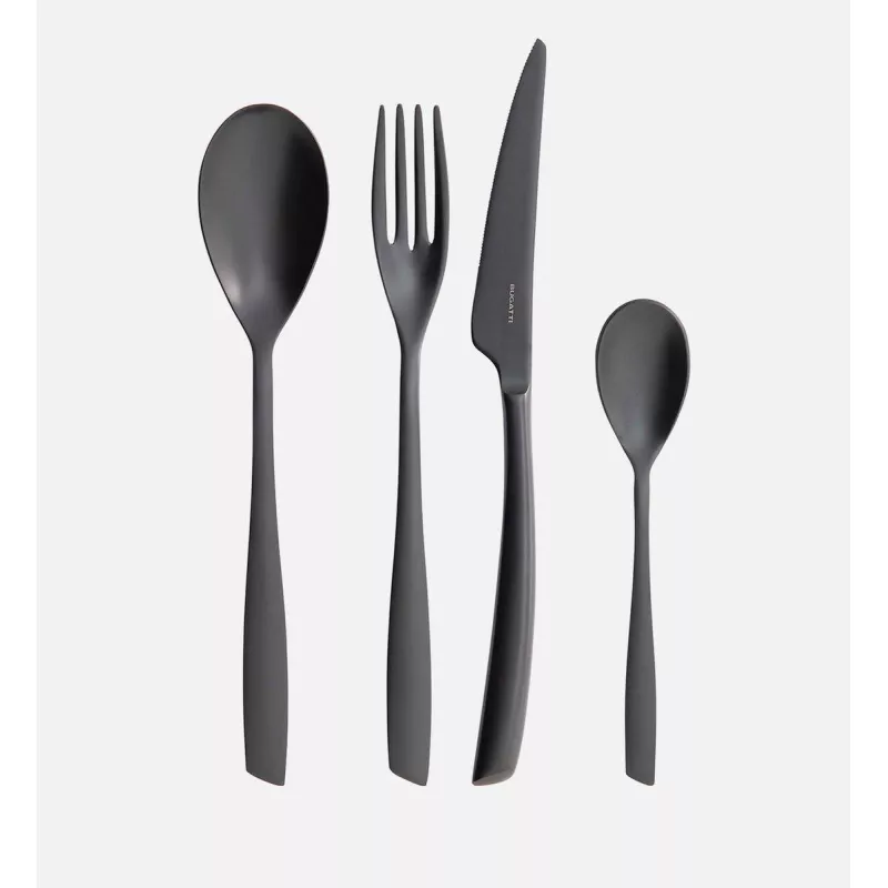 RIVIERA Cuillère De Table BUGATTI Finition PVD Noir Mat - L´unité 2 RIVIERA Cuillère De Table BUGATTI Finition PVD Noir Mat - L´unité