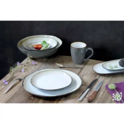 SHADOW NACRE Saladier En Grès Réactif émaillé Médard De NOBLAT D24 -Élégance Bar Soldes shadow nacre saladier en gres reactif emaille medard de noblat d24 p 2