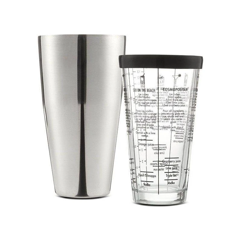 Kitchen Craft SHAKER Cocktail Inox + Verre Gradué 400ml Avec Recettes KitchenCraft 4 Kitchen Craft SHAKER Cocktail Inox + Verre Gradué 400ml Avec Recettes KitchenCraft – Image 2