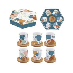 EASY LIFE SHAPES Coffret Tasse Expresso Porcelaine - Les 6