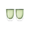 Tasse à Café Thé En Verre Double Paroi 22 Cl WD Lifestyle Vert - Les 2 -Élégance Bar Soldes tasse a cafe the en verre double paroi 25 cl wd lifestyle vert les 2