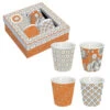 EASY LIFE TREND & COLOUR Coffret Mug Expresso Porcelaine - Les 4 Orange -Élégance Bar Soldes trend colour coffret mug expresso porcelaine les 4 orange