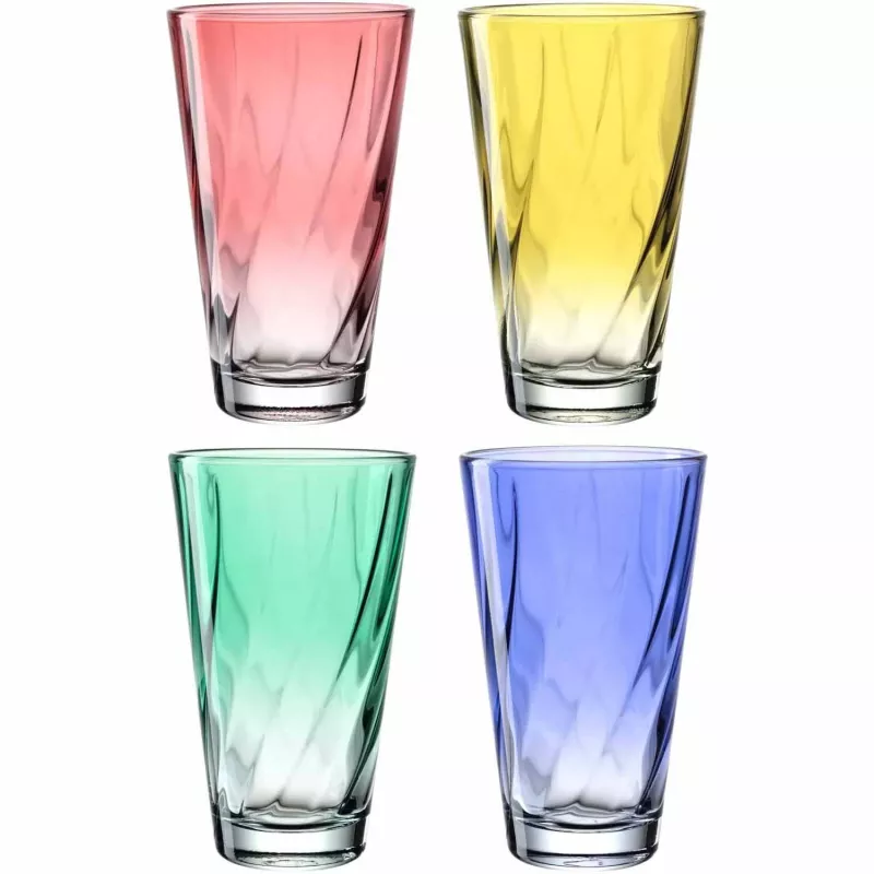 TWIST Verre 30 Cl LEONARDO Couleurs Assorties X4 4 TWIST Verre 30 Cl LEONARDO Couleurs Assorties X4 – Image 2