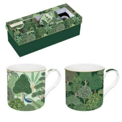 EASY LIFE WOODLAND Coffret 2 Mugs 30cl En Porcelaine -Élégance Bar Soldes woodland coffret 2 mugs 30cl en porcelaine p 1