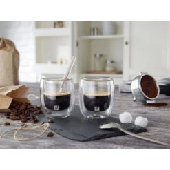 SORRENTO Verre Tasse à Café Expresso Double Paroi 80 Ml ZWILLING - Les 2 -Élégance Bar Soldes zwilling sorrento set 2 verres expresso double paroi 80 ml 7